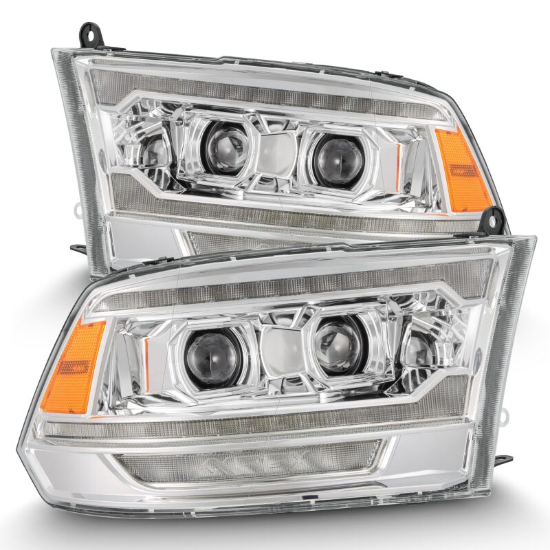 AlphaRex LUXX LED Projector Headlights for Dodge Ram 1500 and 2500 (2013-2018) – Plank Style Chrome with Sequential Signal and Daytime Running Lights - Image 9