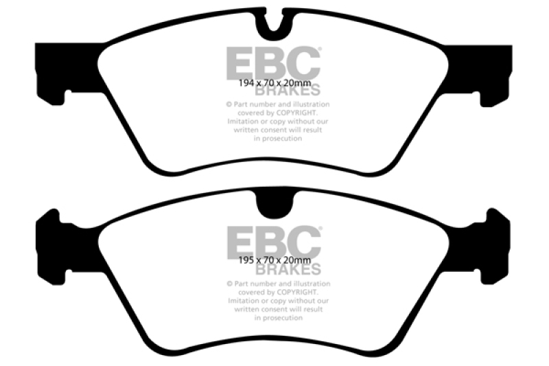 EBC Yellowstuff Front Brake Pads for Mercedes-Benz E550 and G55 AMG - Part Number DP41592R - Image 5