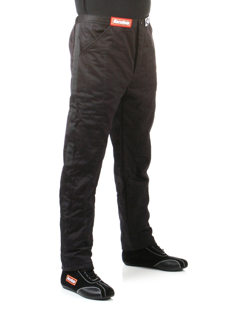 RaceQuip Black SFI-5 Racing Pants Large – Flame-Resistant Automotive Apparel