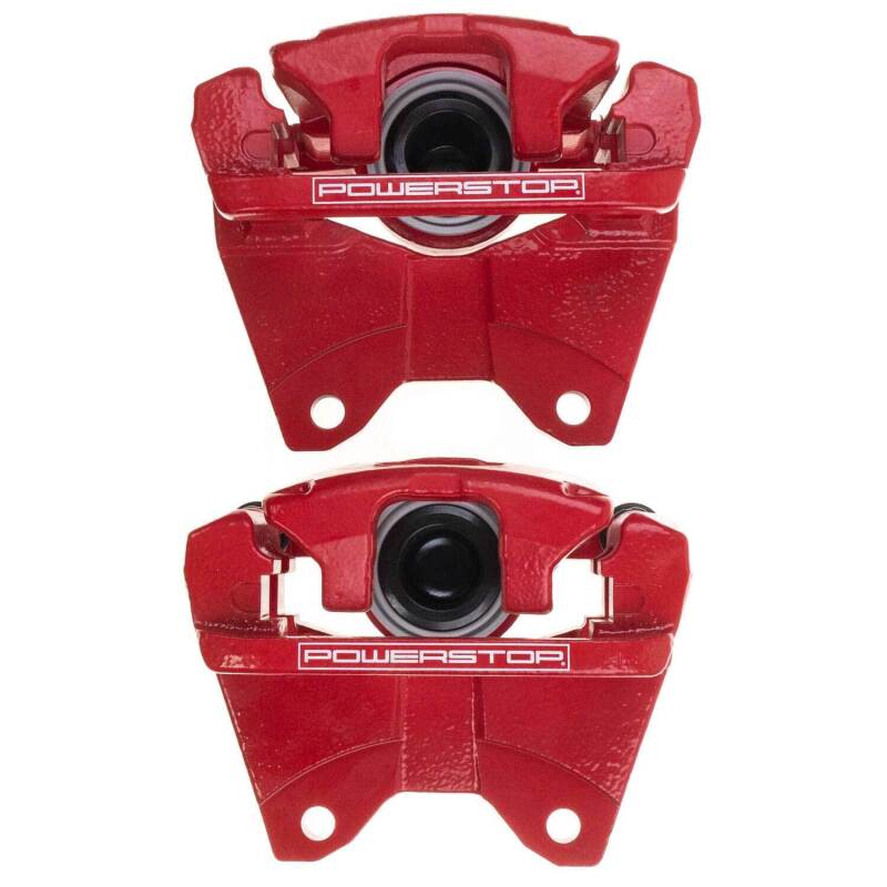 PowerStop S5046EB Powder Coated Red Brake Caliper Pair for Jeep Wrangler JK (07-18) - Image 2