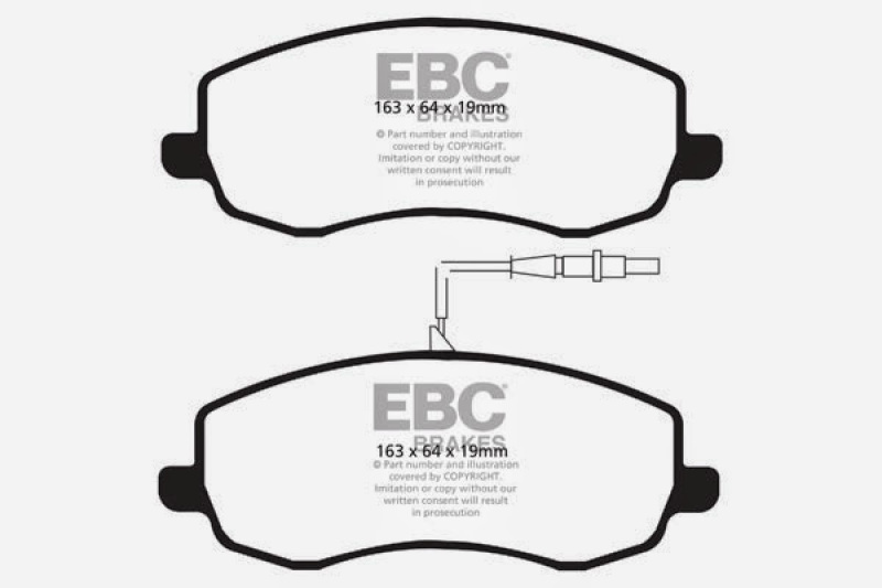 EBC Yellowstuff Brake Pads for McLaren MP4-12C and 570S – High-Performance Street and Track Use, Part Number DP4062R - Image 6
