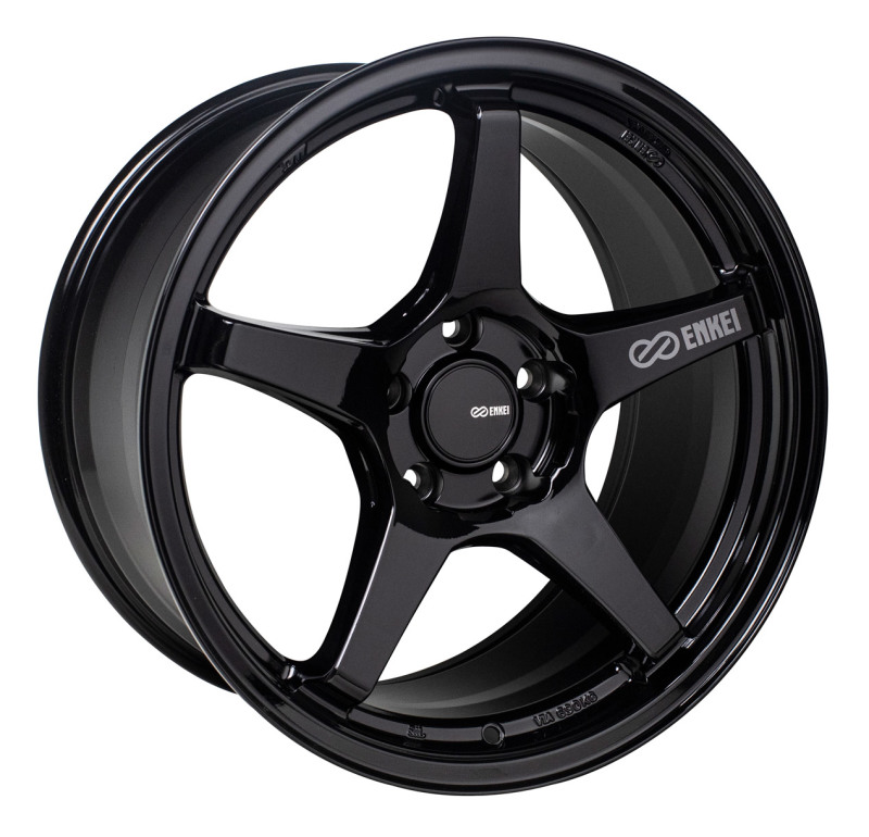 Enkei TS-5 17x8 Alloy Wheel with 5x114.3 Bolt Pattern and Gloss Black Finish (Part #521-780-6540BK)