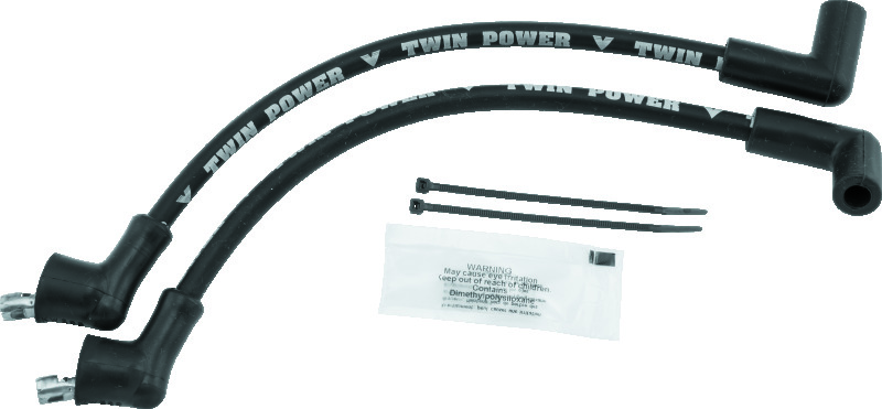Twin Power 82-2000 FXR Black Ignition Wire Set for Harley Davidson FXLR, FXRS, and FXRT Models