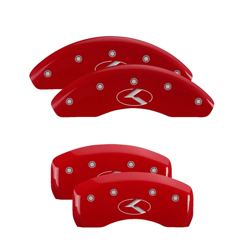 MGP 21069SCRKRD Red Caliper Covers for Kia Forte (2010-2019) – Engraved Front & Rear with Silver Characters - Image 6