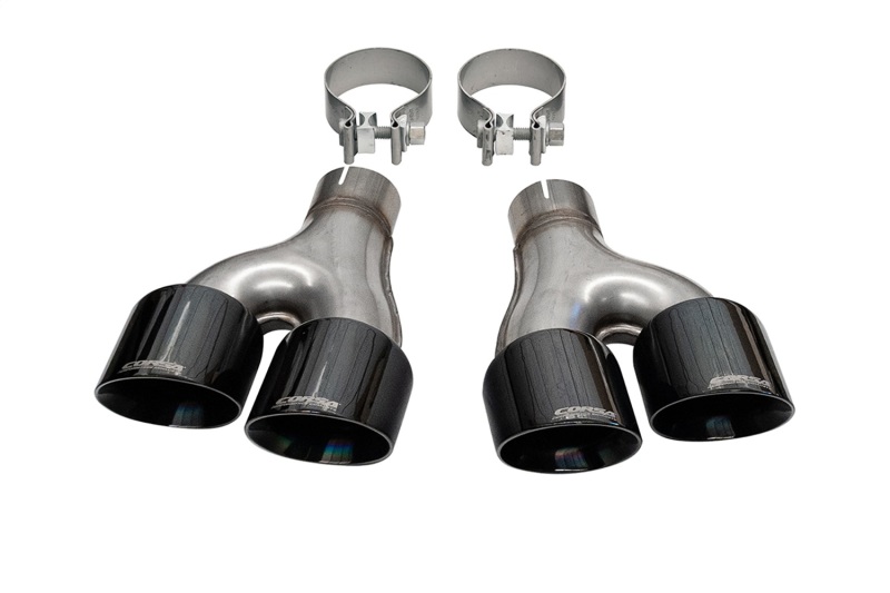 Corsa Performance Pro Series Dual-Walled Exhaust Tip Kit for Jeep Grand Cherokee 2012-2021, Black PVD Finish