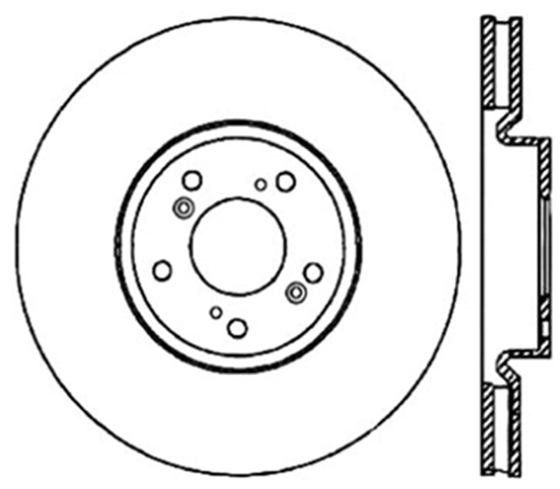 StopTech 04-08 Acura TL Brembo Drilled Right Front Rotor Part #128.40062R