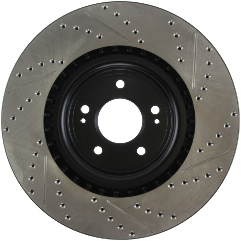 StopTech Part Number 127.46076R Drilled and Slotted Sport Brake Rotor for Mitsubishi Lancer - Image 5