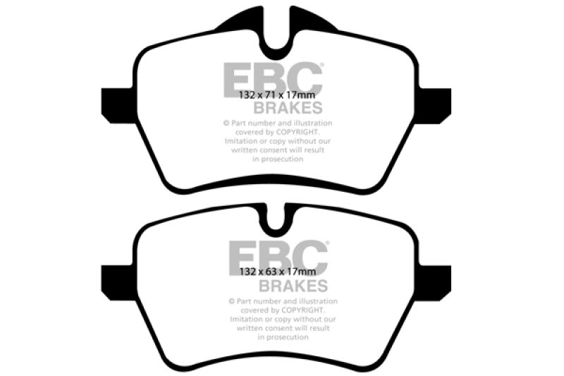 EBC Greenstuff 2000 Series Sport Front Brake Pads for Mini Cooper (2011-2013) – Enhanced Stopping Power with Minimal Dust - Image 4
