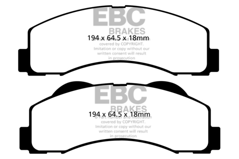 EBC Greenstuff 6000 Series Truck and SUV Brake Disc Pads for Ford F-150 and Expedition - Image 3