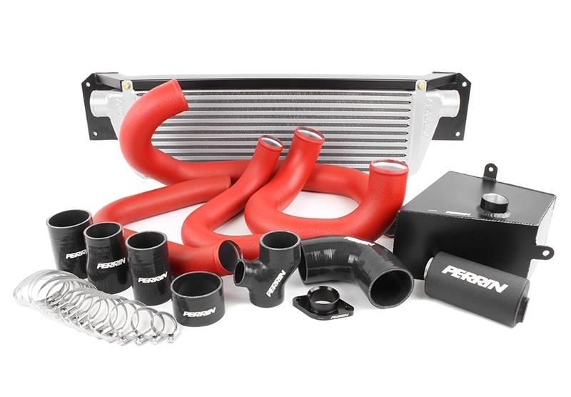 Perrin Performance Front Mount Intercooler Boost Tubes with Hardware for Subaru WRX 2015-2018 - Red