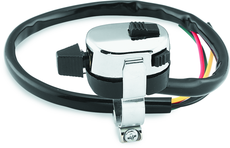 Twin Power Custom Handlebar Switch with 3-Way Headlamp Dimmer and Horn Button for XL and Big Twin Motorcycles Part #492718
