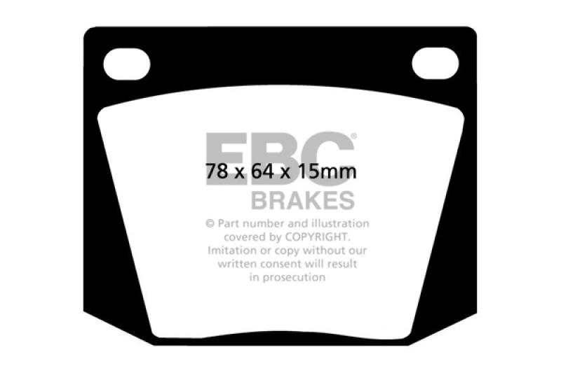 EBC Greenstuff 2000 Series Sport Front Brake Pads for Classic Cars – Part Number DP2169 - Image 2