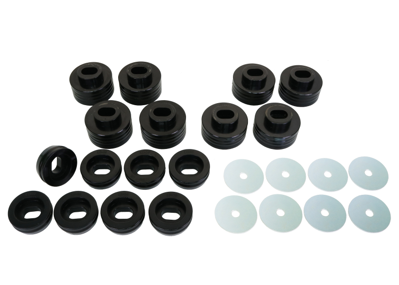 Whiteline W93567 Body Mount Bushing Set for 2010 GMC Sierra and Chevrolet Silverado Heavy Duty Trucks