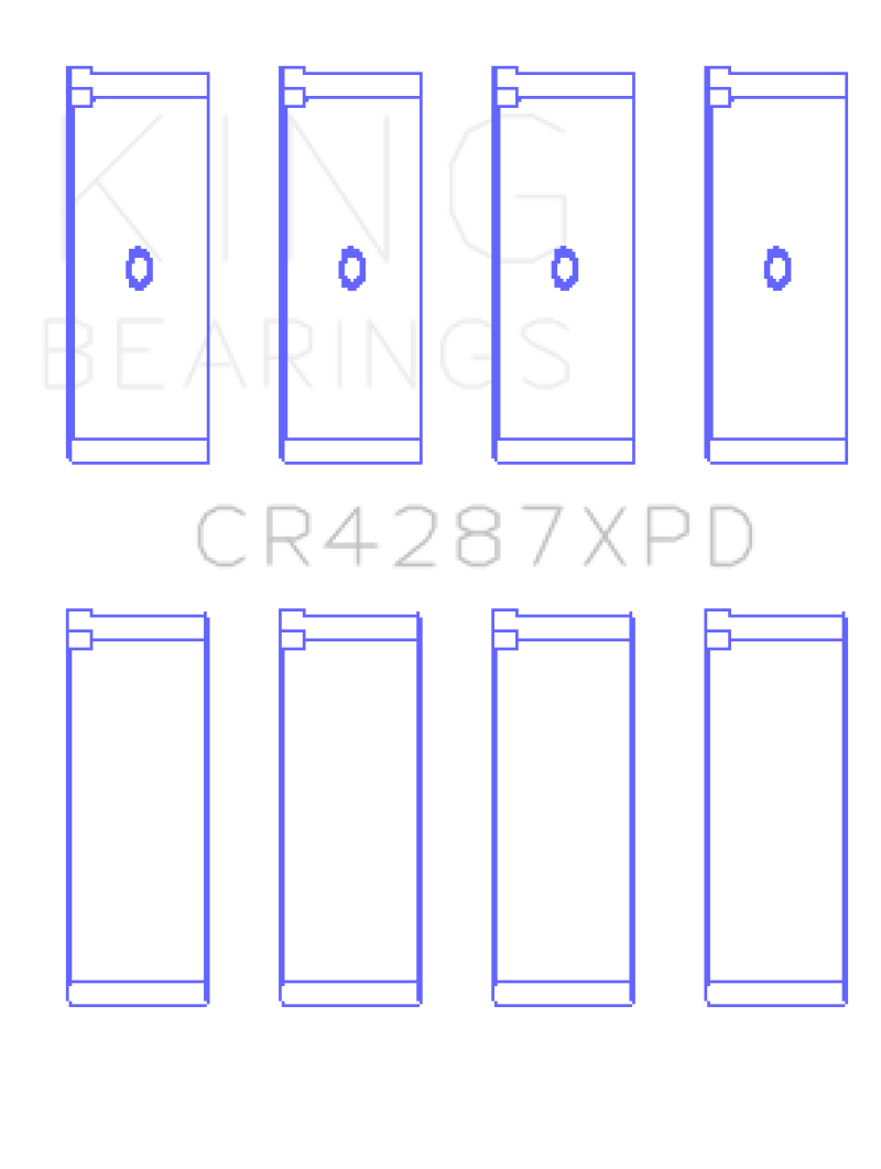 King Engine Bearings CR4287XPDSTDX Performance Rod Bearing Set for Honda B18C1/B18C5 Engines - Image 3