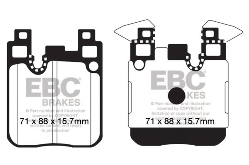 EBC Yellowstuff Rear Brake Pads for BMW M3 F80 – High-Performance Street & Track Use