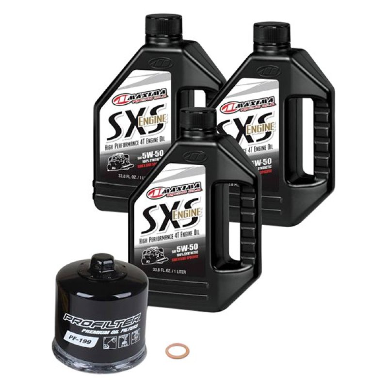 Maxima SXS Polaris Turbo Quick Change Kit with 10W-50 Synthetic Oil and Premium Filter