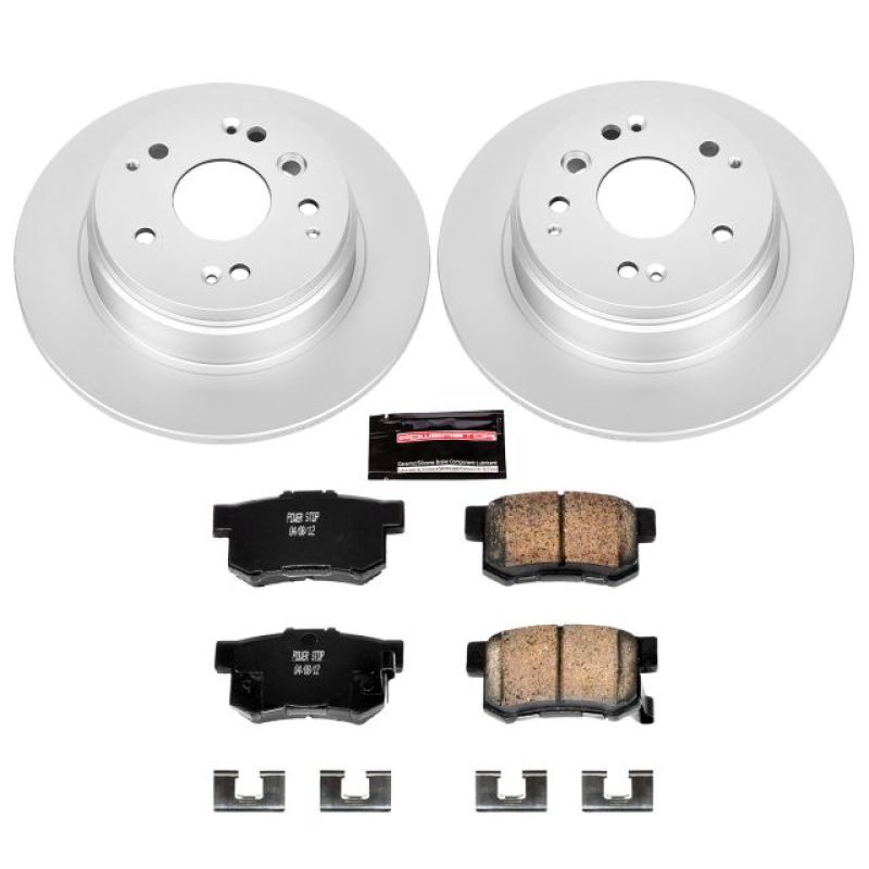 PowerStop Z17 Evolution Geomet Coated Brake Rotor and Pad Kit for Acura TL and Honda Element