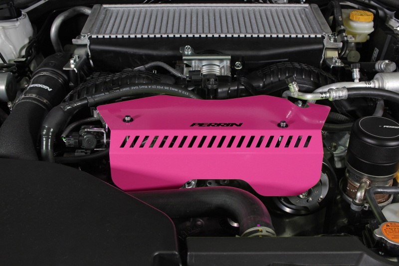 Perrin Performance Hyper Pink Pulley Cover for Subaru WRX 2022-2025 - Tall Version, Part PSP-ENG-153HP - Image 5