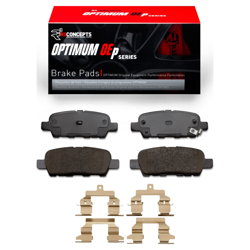 R1 Concepts 2008-2013 Nissan Rogue Rear R1 Optimum OE Brake Pads & Hardware Kit