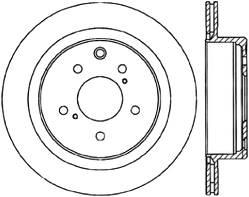 StopTech Power Slot Drilled and Slotted Rear Brake Rotor for 1989-1996 Nissan 300ZX – Part Number 127.42047R