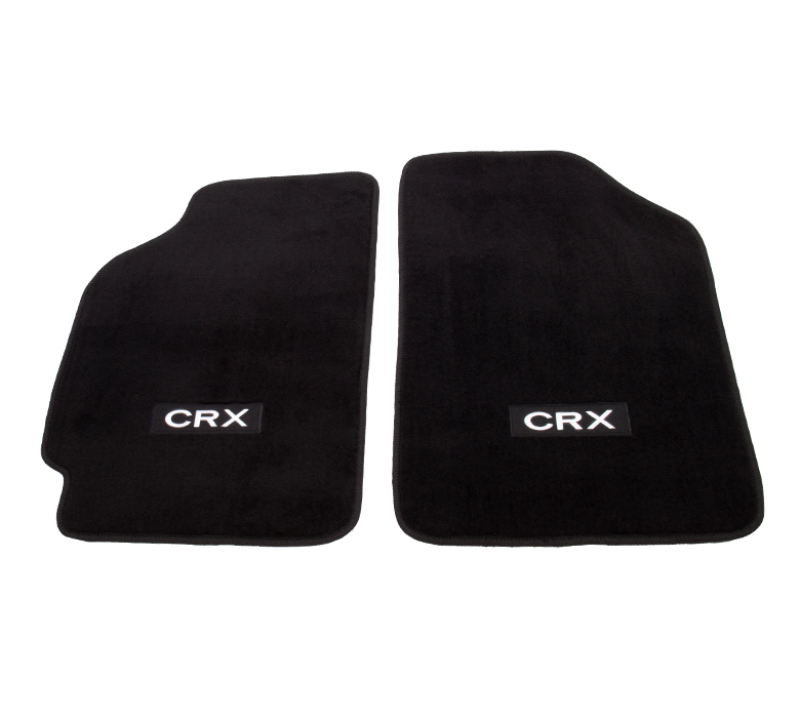 NRG Floor Mats for 1988-1991 Honda Civic CRX with CRX Logo - 2-Piece Set