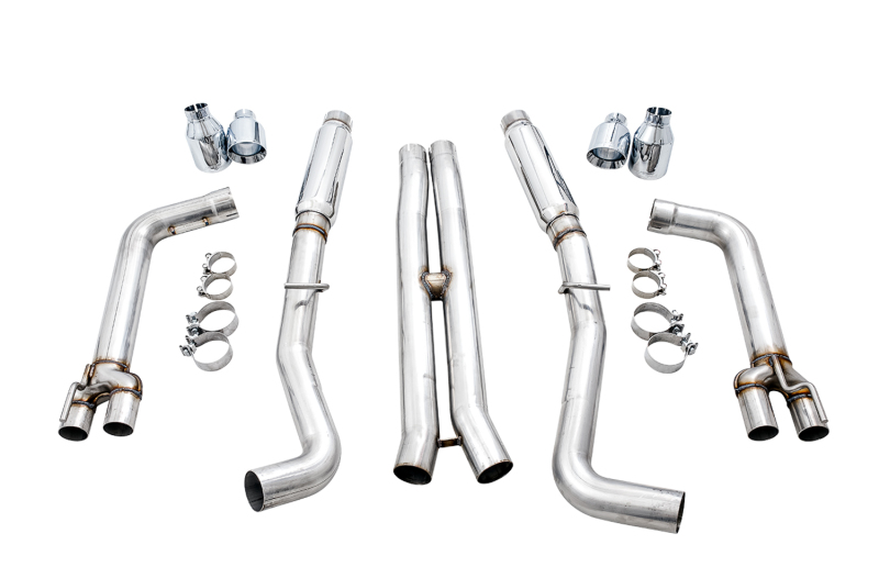 AWE Tuning 2015+ Dodge Challenger Track Edition Exhaust with Quad Chrome Silver Tips - Image 3
