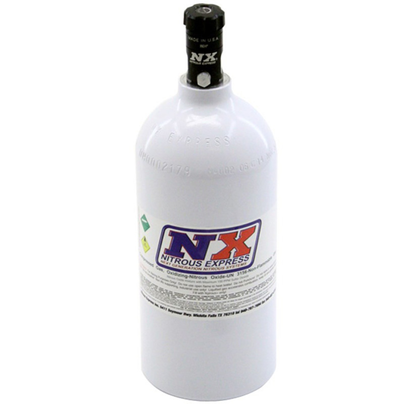 Nitrous Express 2.5lb Bottle with Motorcycle Valve - Durable Powder-Coated Finish - Image 2
