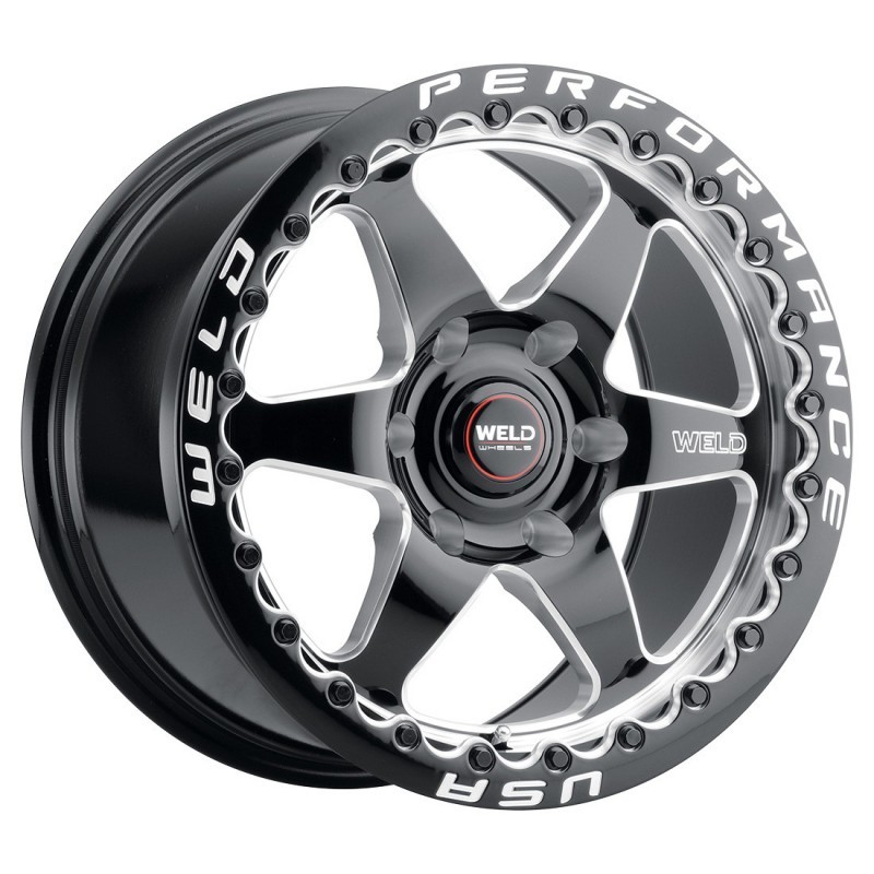 Weld S909 17x10 Ventura 6 Beadlock Wheels - Gloss Black Finish, 6x139.7 Bolt Pattern, ET25 Offset - Image 3