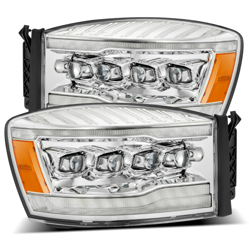 AlphaRex 06-08 Dodge Ram 1500HD NOVA Series LED Projector Headlights with Sequential Signal and Amber DRL