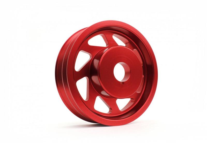 Perrin Performance Lightened Crank Pulley for Subaru Impreza, WRX, and STI - Red (Part PSP-ENG-100RD) - Image 2