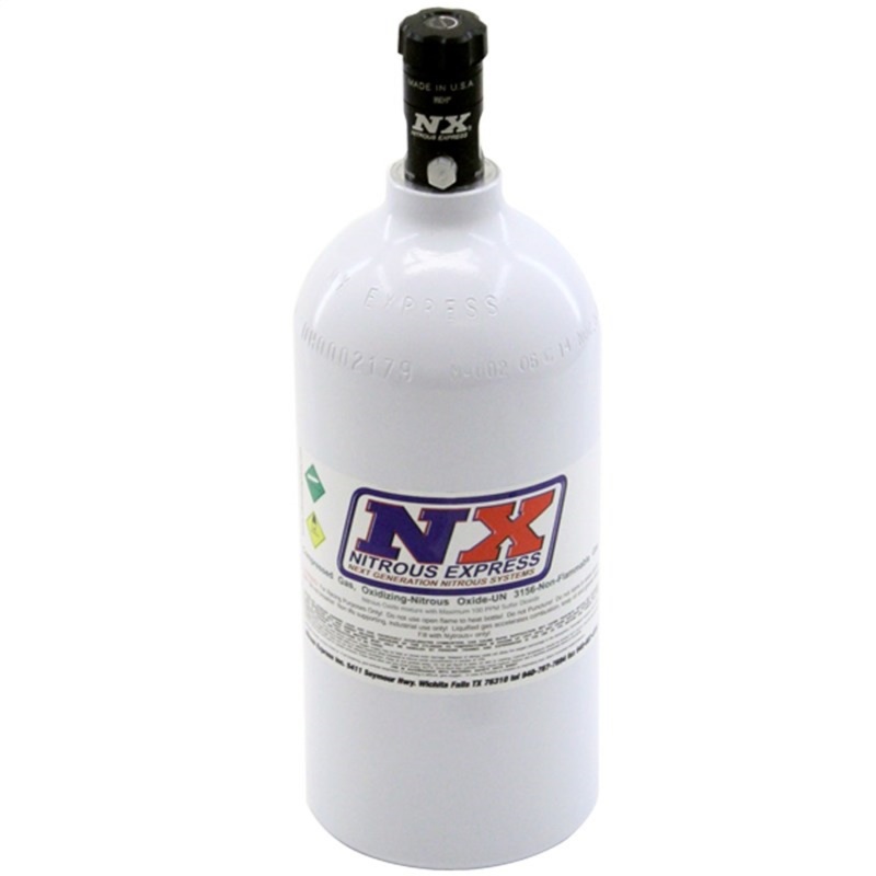 Nitrous Express 2.5lb Bottle with Motorcycle Valve - Durable Powder-Coated Finish