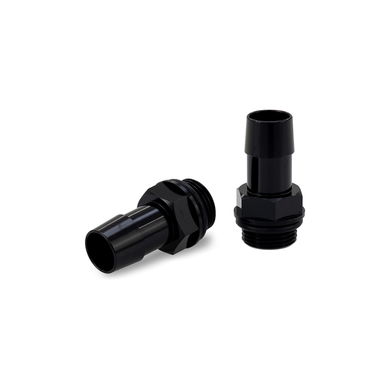 Mishimoto M20x1.5 to 5/8 inch Aluminum Catch Can Fittings - Black (2 Pack)