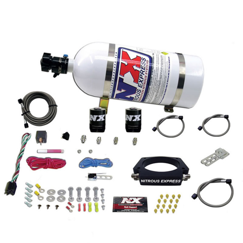 Nitrous Express GM LS 90mm Nitrous Plate Kit (50-400HP) with 10lb Bottle - Image 5