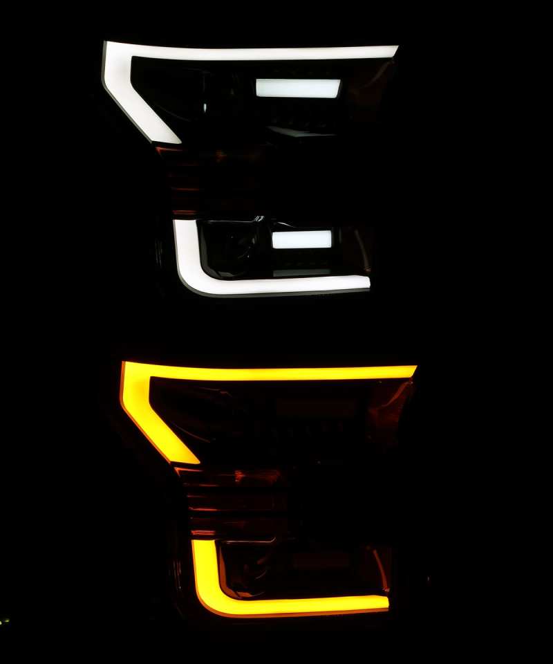 AlphaRex PRO-Series Projector Headlights for Ford F-150 2015-2016 - Plank Style Gloss Black with Activation Light and Sequential Signal - Image 5