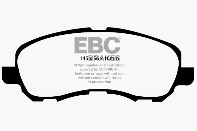 EBC Ultimax2 Front Brake Pads for Mitsubishi Galant 2001-2003 – OEM Replacement, Low Dust and High Friction - Image 6