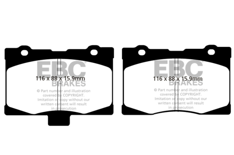 EBC Redstuff Ceramic Low Dust Front Brake Pads for Acura RL 2005-2012 - Image 3