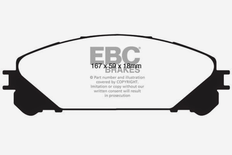 EBC Yellowstuff Front Brake Pads for Toyota Highlander and Lexus NX200t – High-Performance Street and Track Use - Image 6