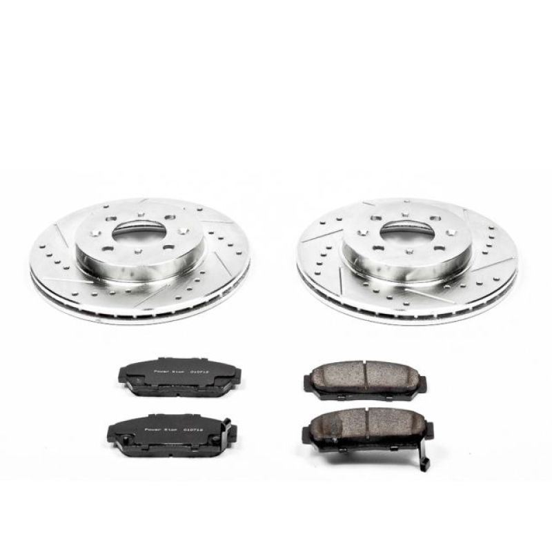 PowerStop Z23 Evolution Sport Brake Kit for 1998-2001 Acura Integra Front - Improved Stopping Power and Reduced Dust