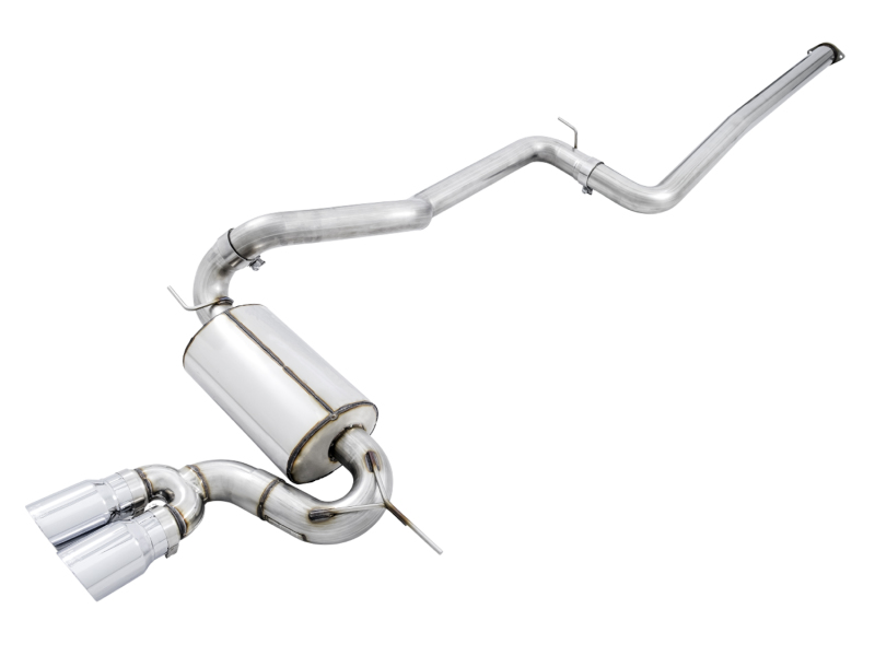 AWE Tuning Ford Focus ST Touring Edition Cat-back Exhaust – Non-Resonated with Chrome Silver Tips