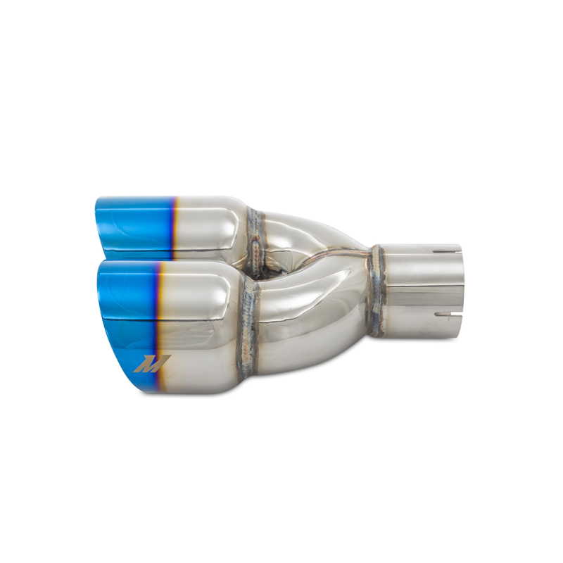 Mishimoto Dual Offset Exhaust Tips 2.5-Inch Inlet, 3-Inch Burnt Finish Slash Cut - Image 2