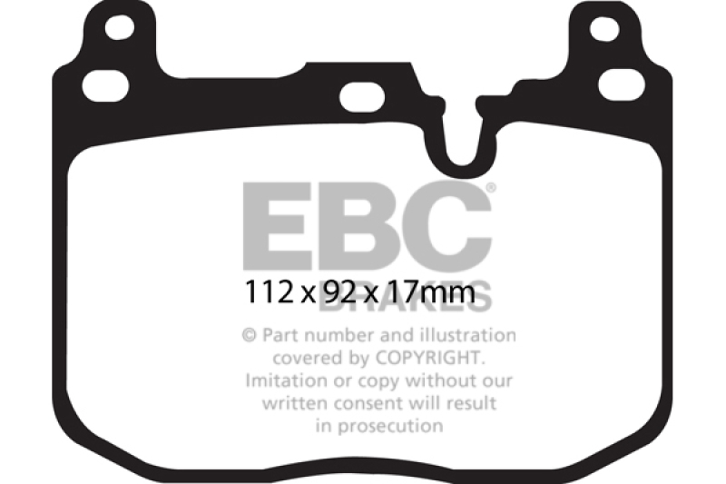 EBC Redstuff Ceramic Low Dust Front Brake Pads for BMW M3 F80 – Part Number DP32130C - Image 3