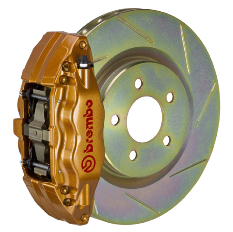 Brembo 02-07 Subaru Impreza and WRX Front GT Brake Big Brake Kit with 4-Piston Cast Rotors - Gold