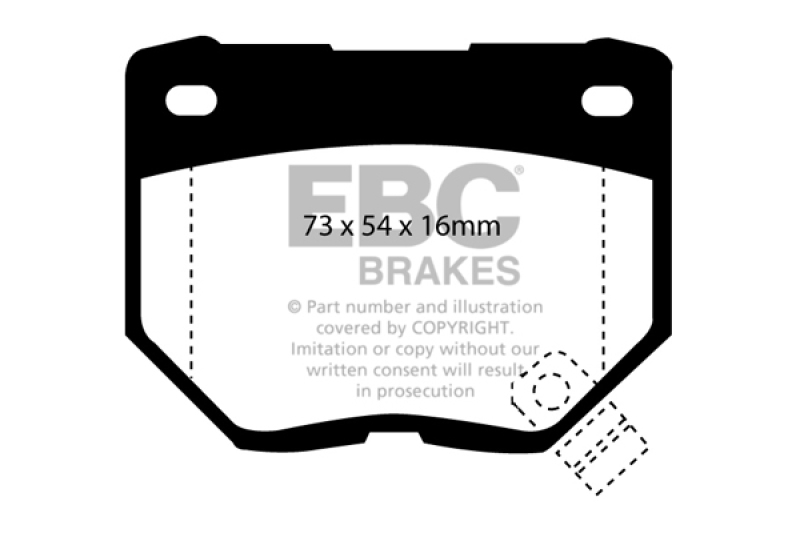 EBC Greenstuff 2000 Series Rear Brake Pads for Nissan Skyline R34 2.5 GT (200) – Sport Performance and Low Dust - Image 4