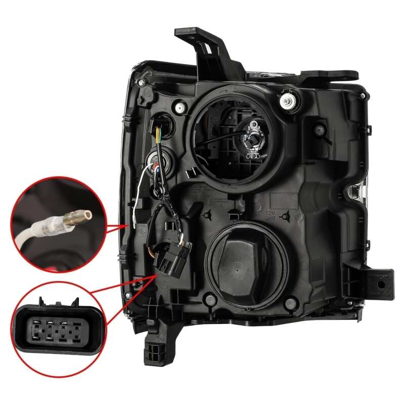 AlphaRex PRO-Series Projector Headlights for Chevrolet Silverado 2500HD and 3500HD (2015-2016) - Plank Jet Black with Activation Light, Sequential Signal, and Daytime Running Lights - Image 9
