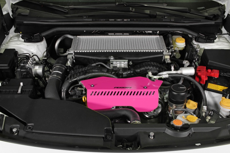 Perrin Performance Hyper Pink Pulley Cover for Subaru WRX 2022-2025 - Tall Version, Part PSP-ENG-153HP - Image 6