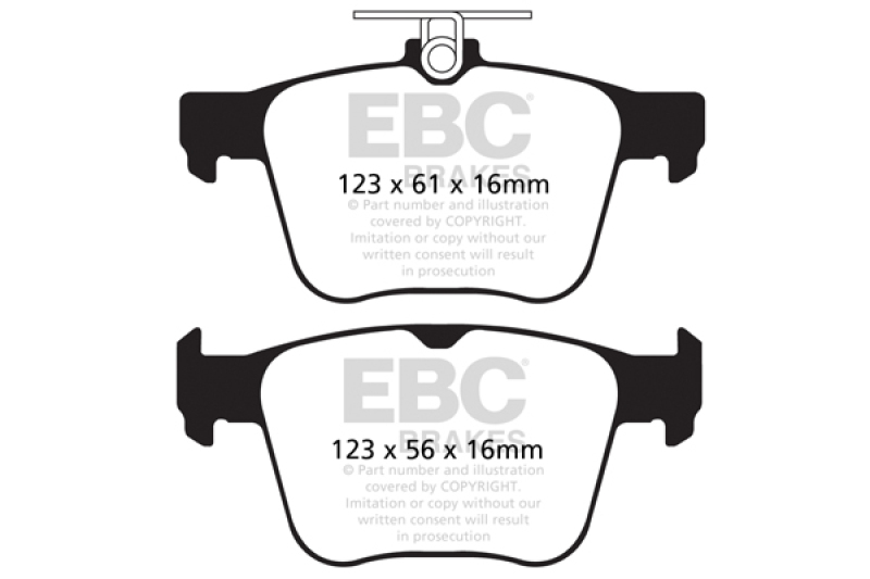 EBC Yellowstuff Rear Brake Pads for Audi S3 2015-2019 – High-Performance Street and Track Use - Image 4