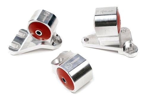 Innovative Mounts Silver Aluminum Engine Mounts for 92-95 Honda Civic B/D Series with 60A Bushings (2 Bolt) - Image 2